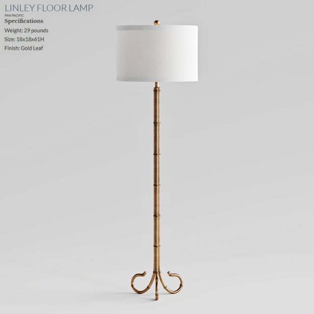 bassett mirror company linley floor lamp Model 3D .c4d .max .obj .3ds .fbx .stl .blend 