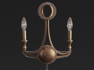 crystorama garland collection sconce Model 3D