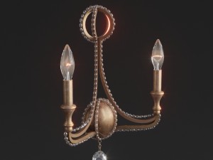 crystorama garland collection sconce Model 3D