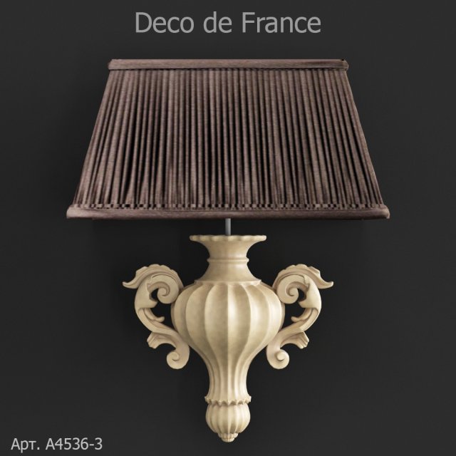deco de france sconce Model 3D .c4d .max .obj .3ds .fbx .stl .blend 
