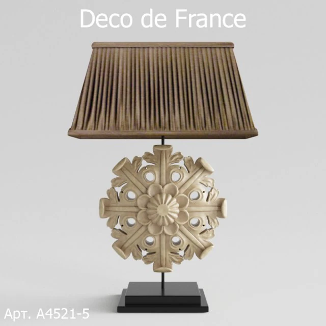 deco de france table lamp 3D Model .c4d .max .obj .3ds .fbx .stl .blend 