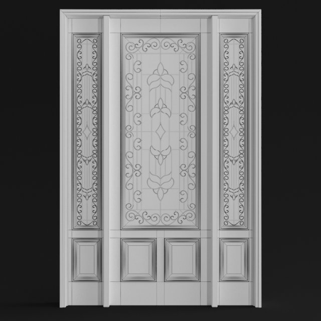 door classic anzory 3D Model .c4d .max .obj .3ds .fbx .stl .blend 