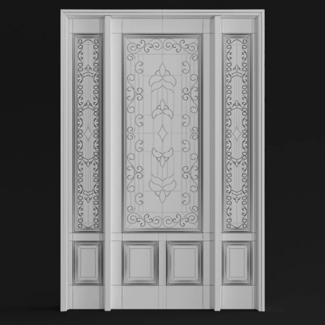 door classic anzory 3D Model .c4d .max .obj .3ds .fbx .stl .blend