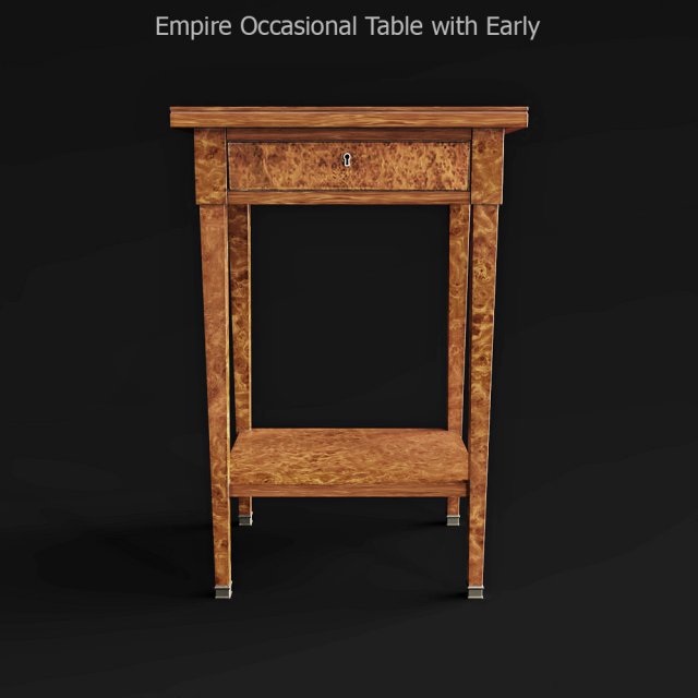 empire occasional table with early 18th Model 3D .c4d .max .obj .3ds .fbx .stl .blend 