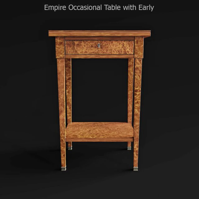 empire occasional table with early 18th 3D Model .c4d .max .obj .3ds .fbx .stl .blend 