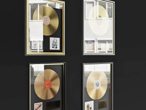 gold vinyls set 3D Model