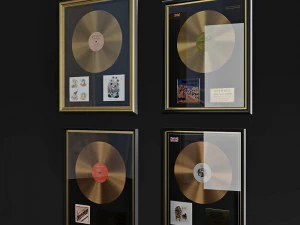 gold vinyls set 3D Model