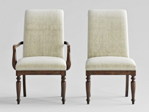 hooker furniture archivist upholstered chair 3D Model