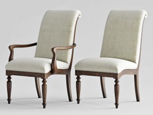 hooker furniture archivist upholstered chair 3D Model