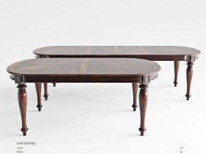 hooker furniture dining room leesburg leg table 3D Model