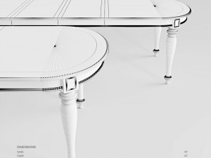 hooker furniture dining room leesburg leg table Modèle 3D
