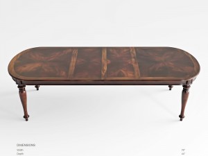 hooker furniture dining room leesburg leg table Modèle 3D