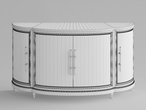 hooker furniture dining room skyline server Modello 3D