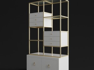 hooker furniture dining room swan room divider 3D Model