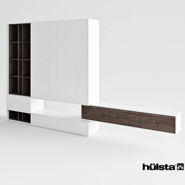 hulsta worhnwand living room Model 3D .c4d .max .obj .3ds .fbx .stl .blend 