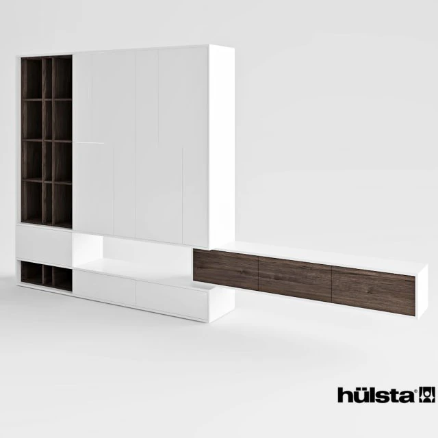 hulsta worhnwand living room 3D Model .c4d .max .obj .3ds .fbx .stl .blend 