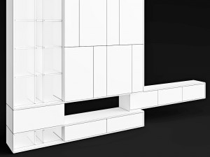 hulsta worhnwand living room Model 3D