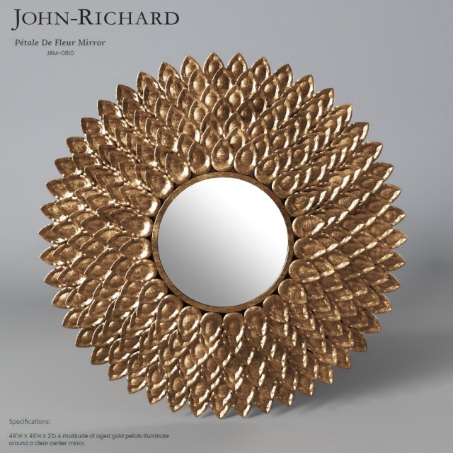 john richard petale de fleur mirror 3D Model .c4d .max .obj .3ds .fbx .stl .blend 