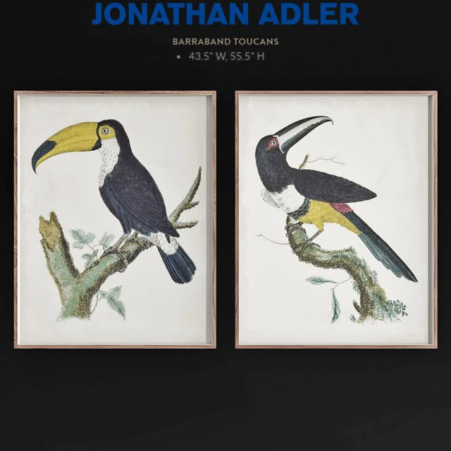 jonathan adler barraband toucans 3D Model .c4d .max .obj .3ds .fbx .stl .blend