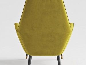 jonathan adler sorrento chair in venice pear velvet 3D Модель