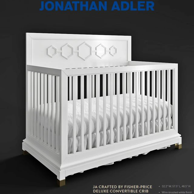 jonathan adler deluxe convertible crib 3D Model .c4d .max .obj .3ds .fbx .stl .blend 
