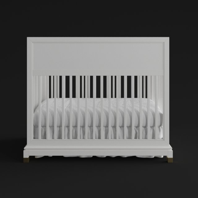 jonathan adler deluxe convertible crib 3D Model in Bedroom 3DExport
