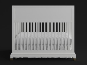 jonathan adler deluxe convertible crib 3D-Modell