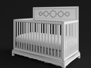 jonathan adler deluxe convertible crib 3D-Modell