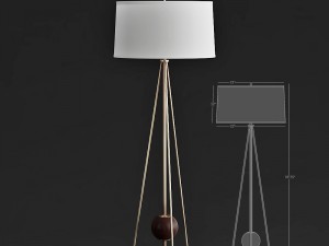 jonathan adler ojai floor lamp Model 3D