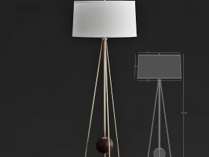 jonathan adler ojai floor lamp 3D Model