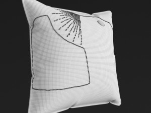 jonathan adlerjaipur elephant beaded linen throw pillow 3D 模型