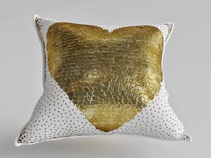 jonathan adler talitha white heart throw pillow 3D Model
