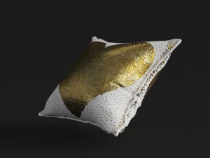 jonathan adler talitha white heart throw pillow 3D Model