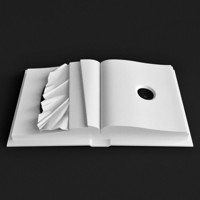 book sculpture Modelo 3D .c4d .max .obj .3ds .fbx .stl .blend 