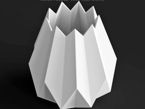 vase leo and bella menu folded vase tall white Model 3D
