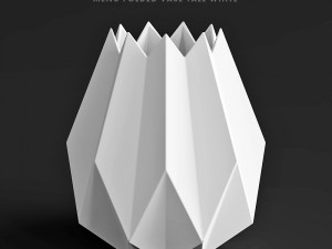 vase leo and bella menu folded vase tall white Model 3D