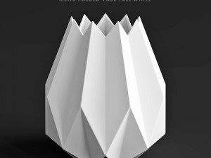 vase leo and bella menu folded vase tall white Model 3D
