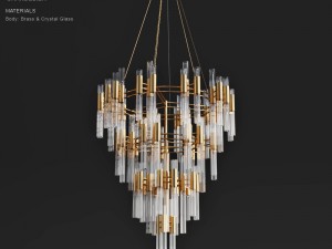 luxxy waterfall chandelier 3D Model