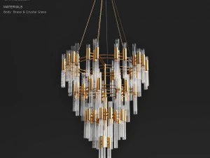 luxxy waterfall chandelier 3D Model