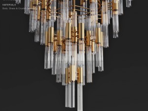 luxxy waterfall chandelier 3D Model