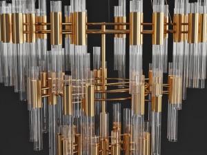 luxxy waterfall chandelier 3D Model