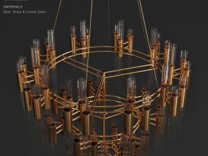 luxxy waterfall chandelier 3D Model