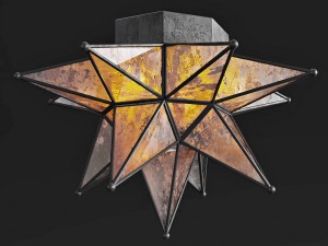 rh moravian star ceiling mount mercury glass 3D Model