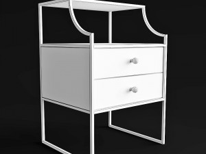 stanley furniture oasis-ocean park telephone table in grey birch 3D-Modell