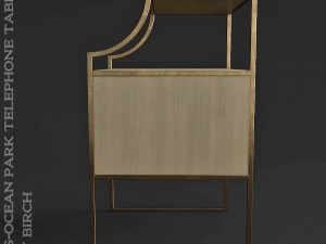 stanley furniture oasis-ocean park telephone table in grey birch 3D-Modell