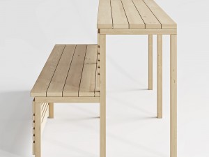 bench for sauna 3D मॉडल