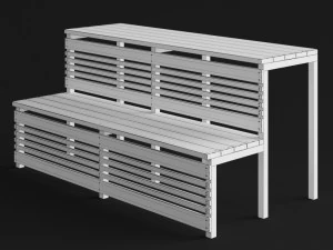 bench for sauna 3D Model