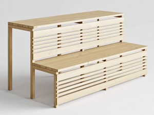 bench for sauna 3D मॉडल