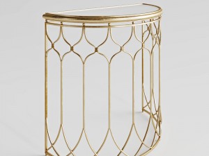 uttermost floressa gold console table 3Dモデル