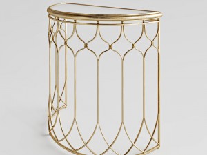uttermost floressa gold console table 3Dモデル